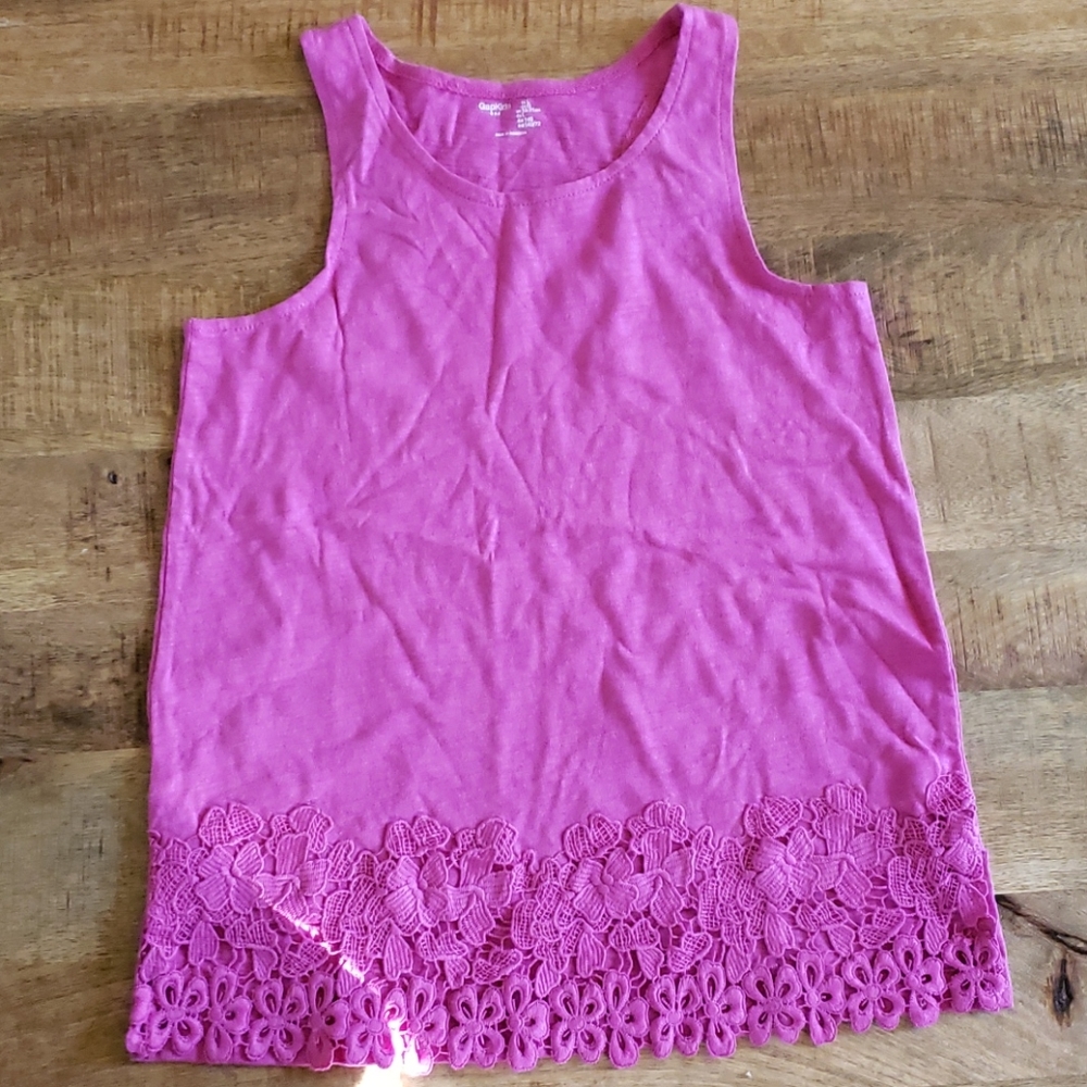 Girls Gap pink tank top size 10 EUC